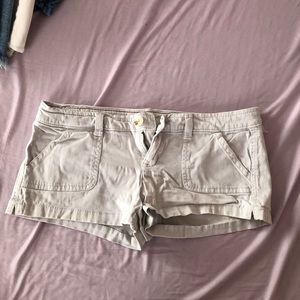 Hollister white jean shorts (size 3)